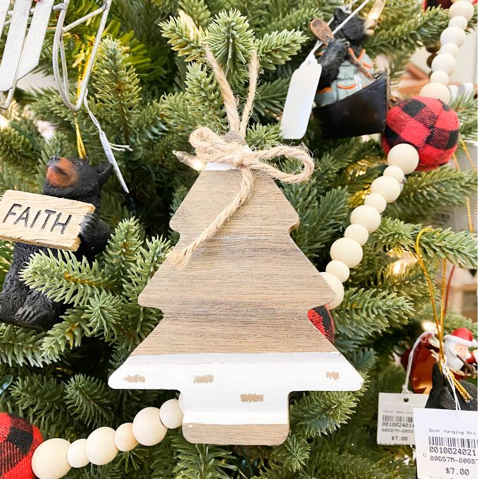 Chippy Wood Ornaments - Three Shapes available at Quilted Cabin Home Decor.