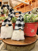 Black and white checked hats make these gnomes perfect for the holidays. They have a full bushy faux fur beard and there is wire in the hat that allows you to move the hat in a number of different angles.