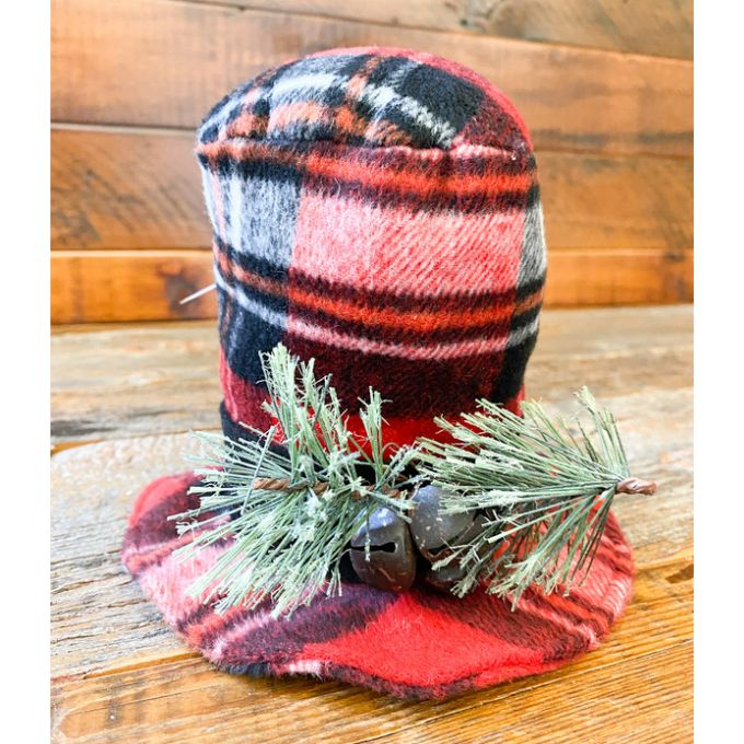 Small Tartan Christmas Top Hat available at Quilted Cabin Home Decor.