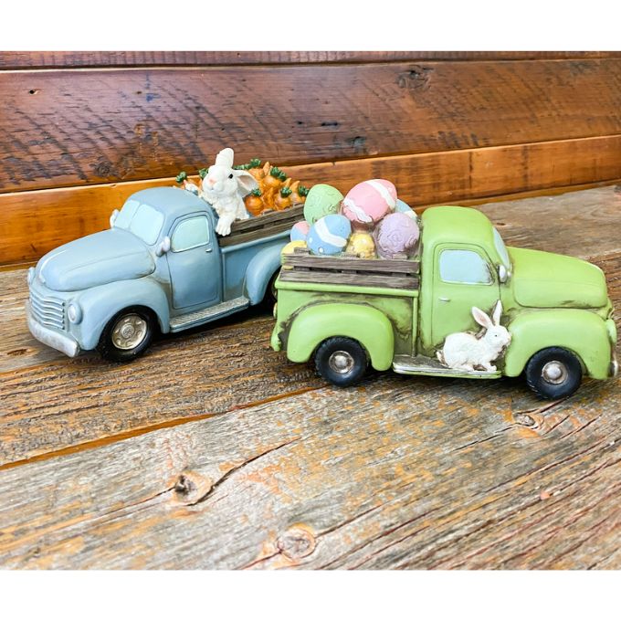 Easter Trucks - Two Colours available at Quilted Cabin Home Decor.