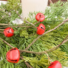 Jingle Bell Sprays and Garlands - Red and White available at Quilted Cabin Home Decor.