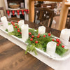 Jingle Bell Sprays and Garlands - Red and White available at Quilted Cabin Home Decor.