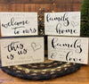 The Family Mini Block Signs  - Four styles.