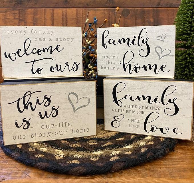 Family Mini Block Signs - Four Styles – Quilted Cabin