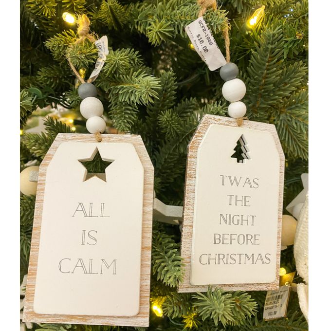 Christmas Carol Reversible Ornaments - Two Sayings available at Quilted Cabin Home Decor.