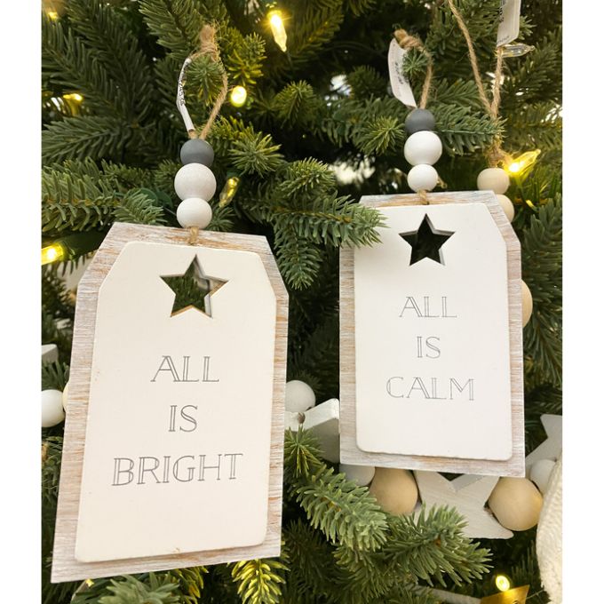 Christmas Carol Reversible Ornaments - Two Sayings available at Quilted Cabin Home Decor.