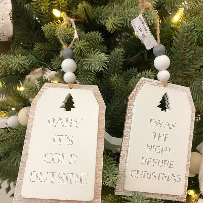 Christmas Carol Reversible Ornaments - Two Sayings available at Quilted Cabin Home Decor.