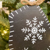 Black Snowflake Mitten Ornament available at Quilted Cabin Home Decor