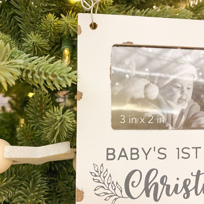 Baby's 1st Christmas Frame Ornament available at Quilted Cabin Home Decor