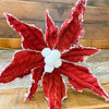 Red Knit Poinsettia - Two Sizes available at Quilted Cabin Home Decor.