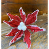 Red Knit Poinsettia - Two Sizes available at Quilted Cabin Home Decor.