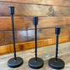 Set of Three Wrought Iron Taper Candle Holders available at Quilted Cabin Home Decor