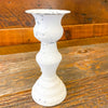 Farmhouse White Distressed Candle Holders - Two Sizes available at Quilted Cabin Home Decor