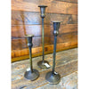 Antiqued Brass Taper Holders - Three Sizes available at Quilted Cabin Home Decor.