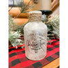 Christmas Tree Frosted Glass Jars - Two Sizes available at Quilted Cabin Home Decor