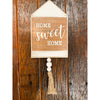 Home Sweet Home Hanging Sign available at Quilted Cabin Home Decor