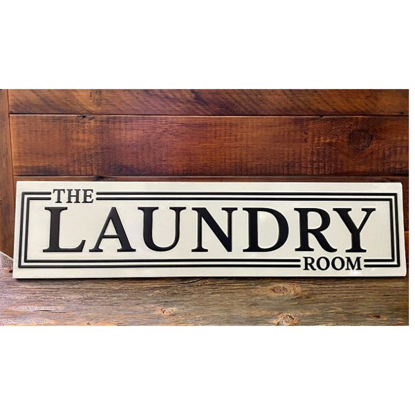 The Laundry Room Sign available at Quilted Cabin Home Decor.