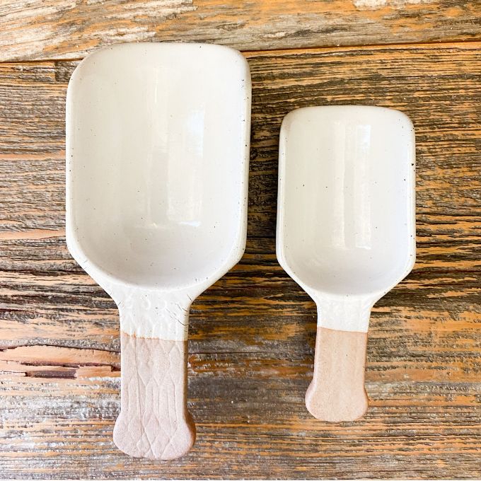 Farmhouse Scoops - Two Sizes available at Quilted Cabin Home Decor.
