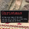 Christmas Definition Sign available at Quilted Cabin Home Decor