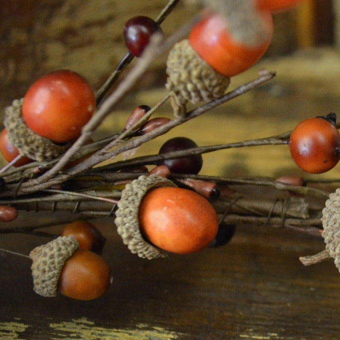 Acorn Garland available at Quilted Cabin Home Decor.