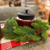 Tahoe Pine Wreath with Pinecones available at Quilted Cabin Home Decor.