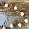 Rustic Snowball and Star Garland available at Quilted Cabin Home Decor in Airdrie Alberta,