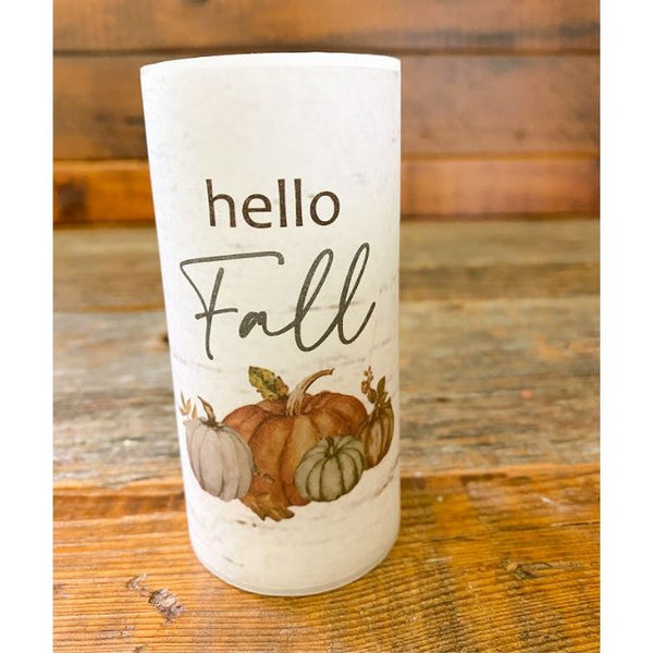 Fall Votive Candles - Two Styles available at Quilted Cabin Home Decor.