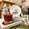 Buffalo Plaid Top Hat Ornament available at Quilted Cabin Home Decor.