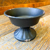 Black Metal Pedestal Candle Holder available at Quilted Cabin Home Decor.