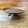 Brown Metal Pedestal Tray available at Quilted Cabin Home Decor.