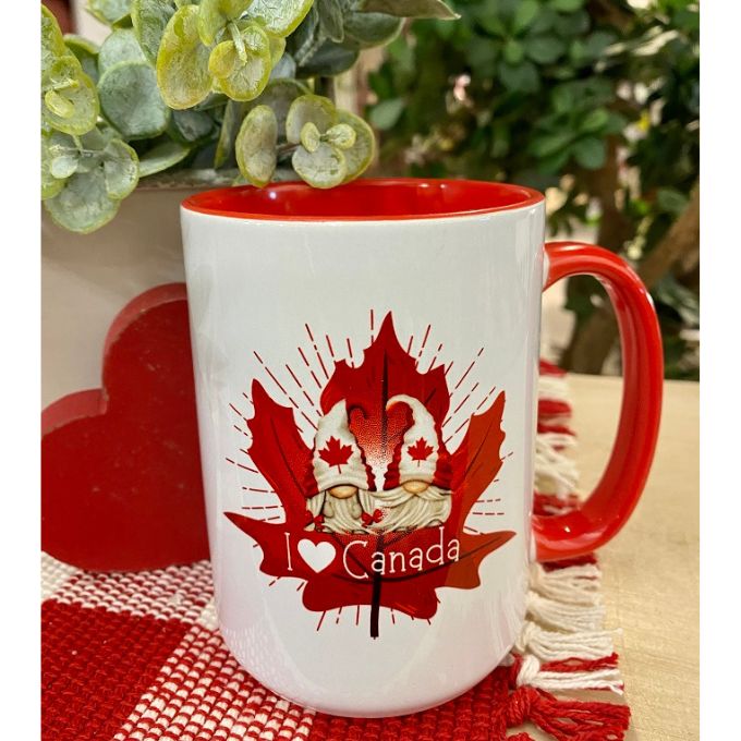 I Heart Canada Mug available at Quilted Cabin Home Decor