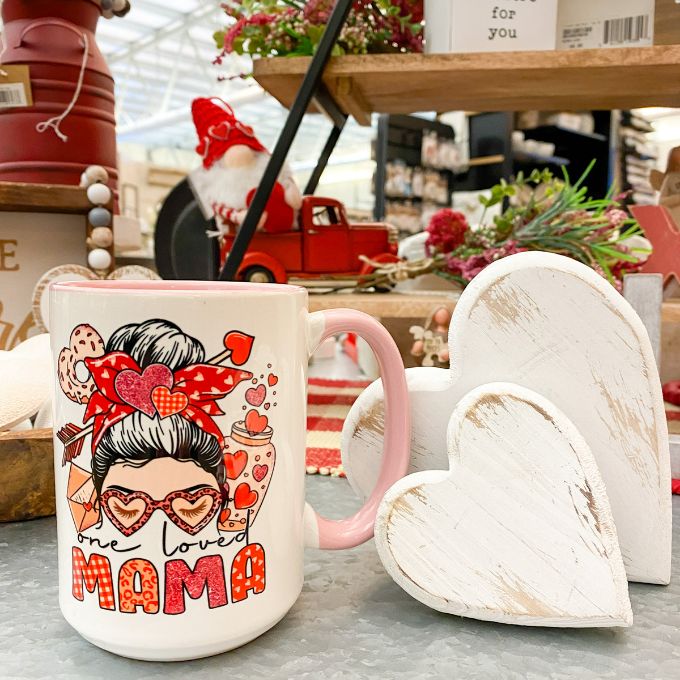 One Loved Mama Mug available at Quilted Cabin Home Decor.