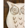 Tan and Whitewashed Wooden Owls - Two Colors available at Quilted Cabin Home Decor.