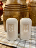 Striped Salt and Pepper Shakers available at Quilted Cabin Home Decor