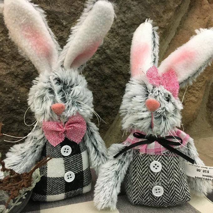 The Sock Hop Chic Bunny  - choose from a boy with a bowtie or a girl with a bow.