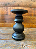 Black Chunky Candlestick - Two Sizes available at Quilted Cabin Home Decor.