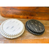 Beaded Round Rustic Trays - Two Styles and Sizes available at Quilted Cabin Home Decor