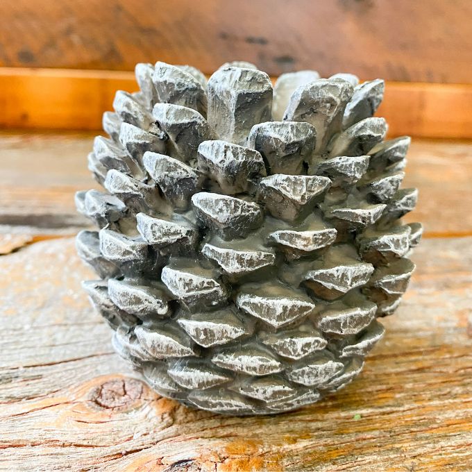 Pine Cone Mantlepiece Candle Holder
