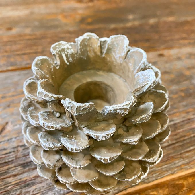 Pine Cone Taper Candle Holders