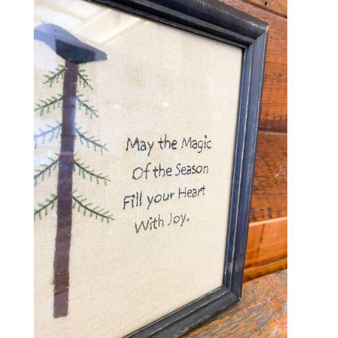 May the Magic Applique Framed Sign available at Quilted Cabin Home Decor.