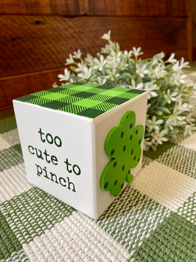 Irish Green 3Dd cube available at Quilted Cabin home decor.