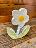 Small White Wood Poppy available at Quilted Cabin Home Decor.