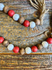 Wooden Bead Garlands - Five Colours available at Quilted Cabin Home Decor.