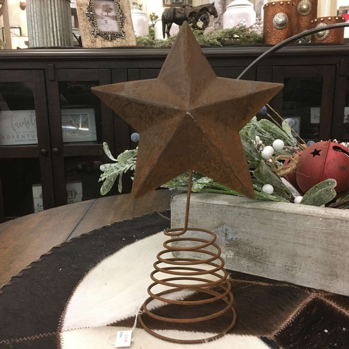 Tree Topper Shelf Rusty Star Tree Topper/Shelf Sitter β Quilted Cabin