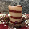 Candy Cane Pillar Candle available at Quilted Cabin Home Decor