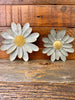 Round Galvanized Daisy - Two sizes available at quilted Cabin Home Decor.