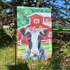 Happy Cow Garden Flag available at Quilted Cabin Home decor.