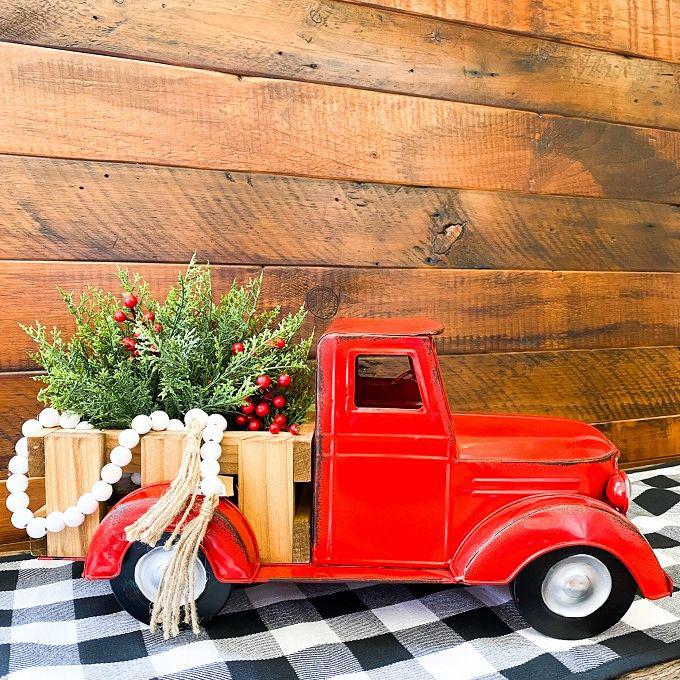 Wooden Bed Vintage Farmhouse Truck - Three Colours available at Quilted Cabin Home Decor.