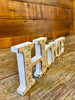 Home Word Cutout Sign available at quilted cabin home decor.