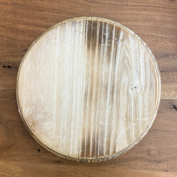 Large Natural Distressed Wood Riser – Quilted Cabin